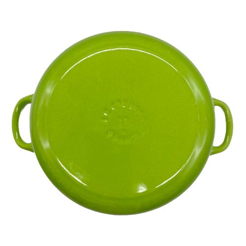 LE CREUSET (ルクルーゼ) 両手鍋 18cm 黄緑 ココット・ロンド