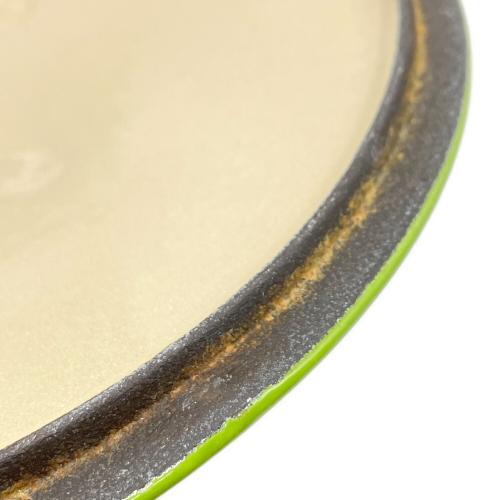 LE CREUSET (ルクルーゼ) 両手鍋 18cm 黄緑 ココット・ロンド