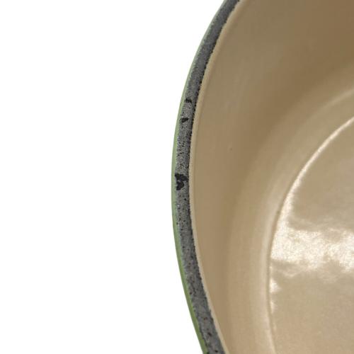 LE CREUSET (ルクルーゼ) 両手鍋 18cm 黄緑 ココット・ロンド