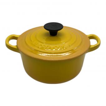 LE CREUSET (ルクルーゼ) 両手鍋 16cm イエロー ココット・ロンド