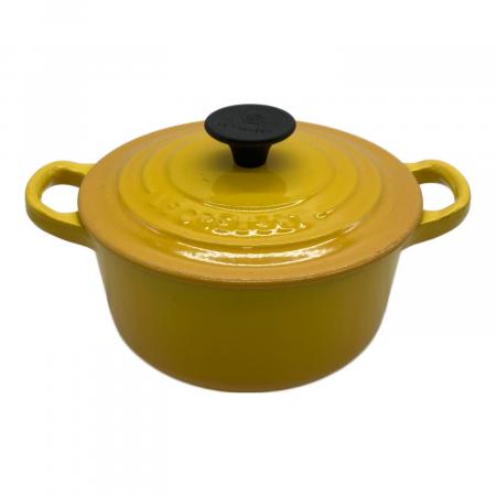 LE CREUSET (ルクルーゼ) 両手鍋 16cm イエロー ココット・ロンド