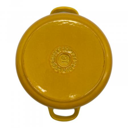 LE CREUSET (ルクルーゼ) 両手鍋 16cm イエロー ココット・ロンド