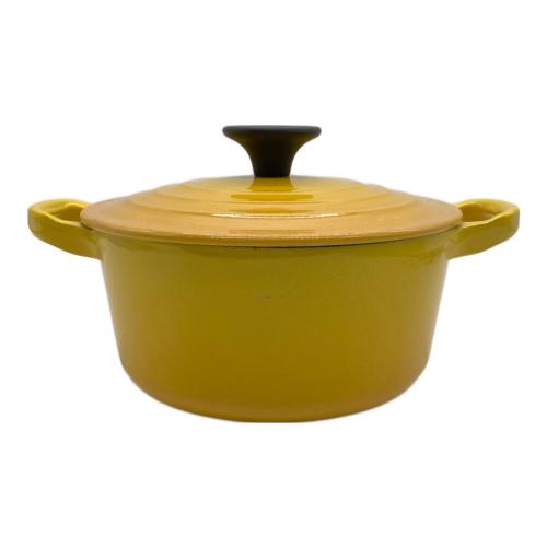 LE CREUSET (ルクルーゼ) 両手鍋 16cm イエロー ココット・ロンド