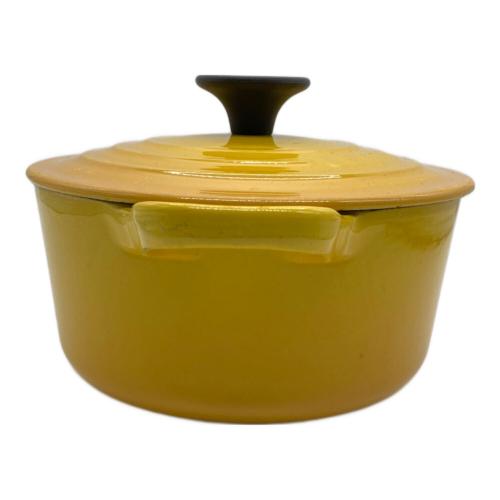 LE CREUSET (ルクルーゼ) 両手鍋 16cm イエロー ココット・ロンド
