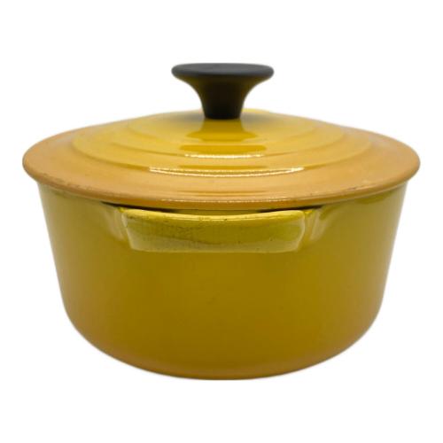 LE CREUSET (ルクルーゼ) 両手鍋 16cm イエロー ココット・ロンド