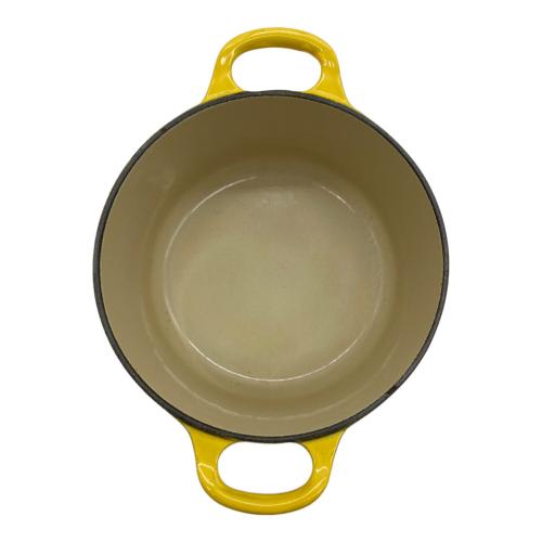 LE CREUSET (ルクルーゼ) 両手鍋 16cm イエロー ココット・ロンド