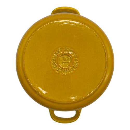 LE CREUSET (ルクルーゼ) 両手鍋 16cm イエロー ココット・ロンド