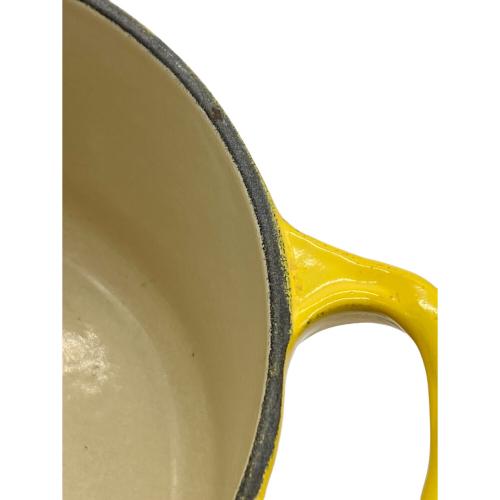 LE CREUSET (ルクルーゼ) 両手鍋 16cm イエロー ココット・ロンド