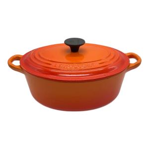 LE CREUSET (ルクルーゼ) 両手鍋 SIZE 23cm オレンジ ココット・オーバル
