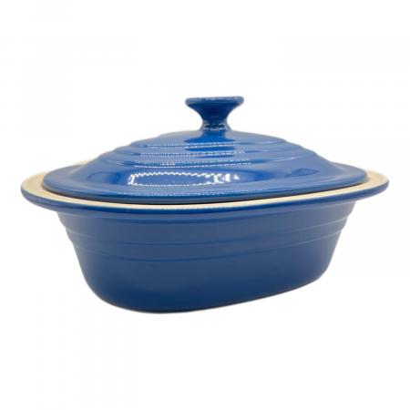 LE CREUSET ハートディッシュ　蓋付き　ブルー LE CREUSET (ルクルーゼ) ハートディッシュ ブルー｜トレファクONLINE