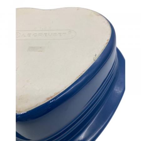 LE CREUSET ハートディッシュ　蓋付き　ブルー LE CREUSET (ルクルーゼ) ハートディッシュ ブルー｜トレファクONLINE