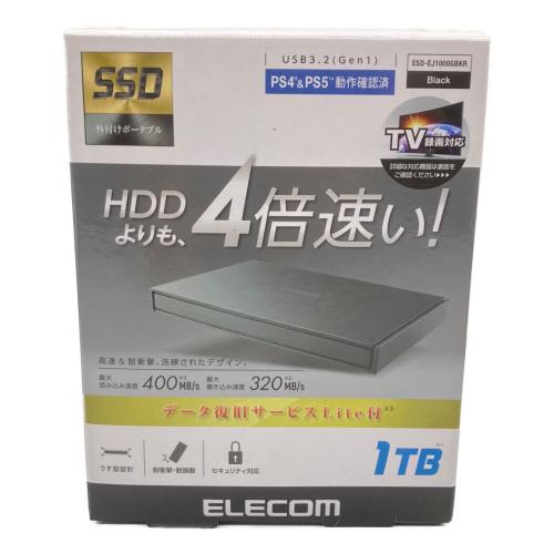 ELECOM (エレコム) 外付けポータルSSD 外付けHDD ESD-EJ1000GBKR 1TB