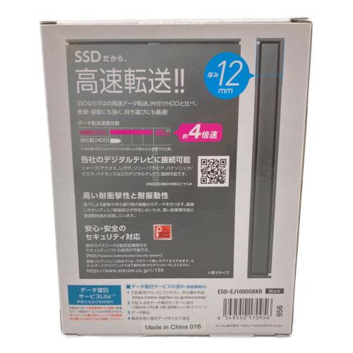 ELECOM (エレコム) 外付けポータルSSD 外付けHDD ESD-EJ1000GBKR 1TB