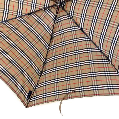 BURBERRY (バーバリー) 折りたたみ傘 ノバチェック ベージュ