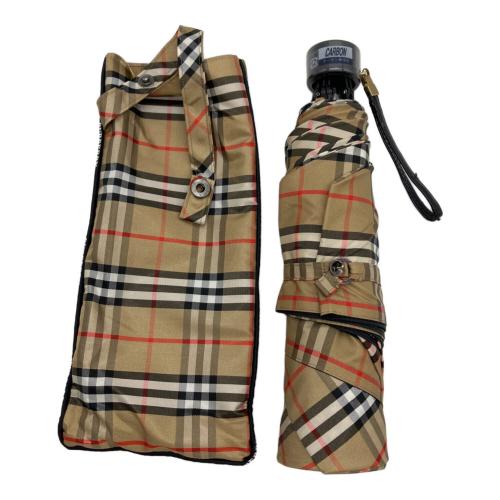 BURBERRY (バーバリー) 折りたたみ傘 ノバチェック ベージュ