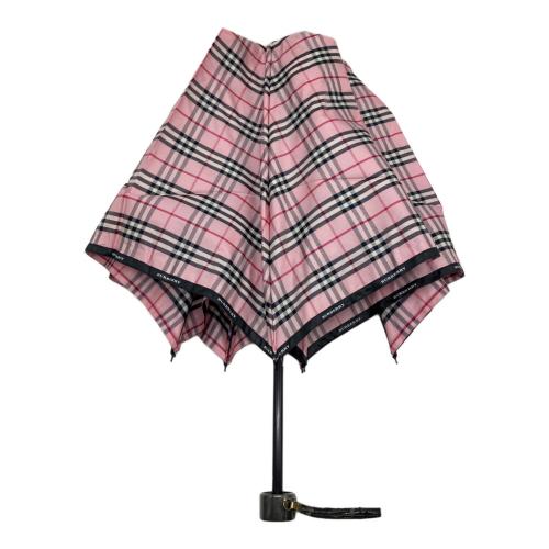 BURBERRY (バーバリー) 折りたたみ傘 ノバチェック ピンク