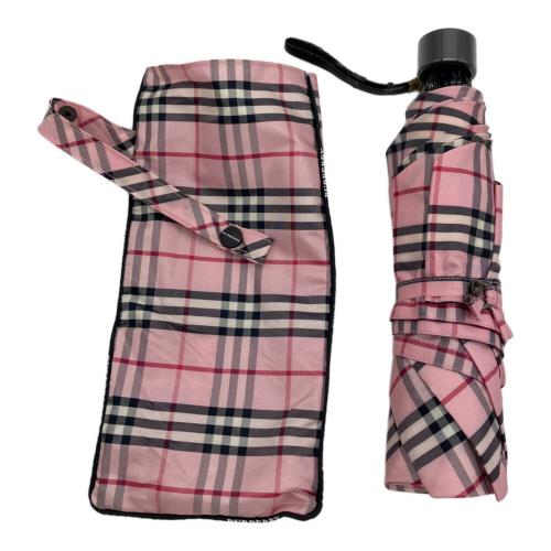 BURBERRY (バーバリー) 折りたたみ傘 ノバチェック ピンク