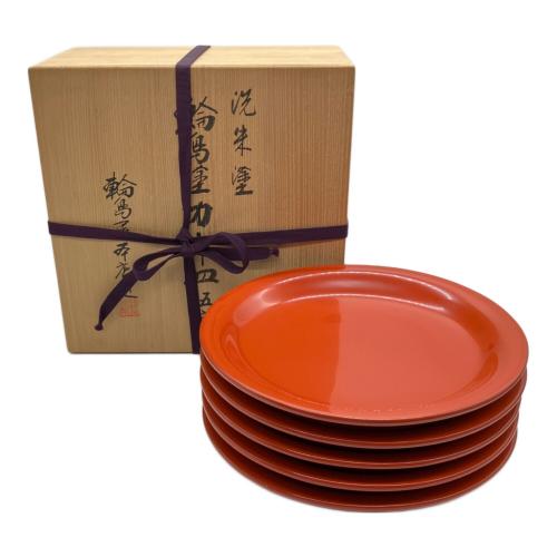 輪島塗 (ワジマヌリ) カレー皿 洗朱塗
