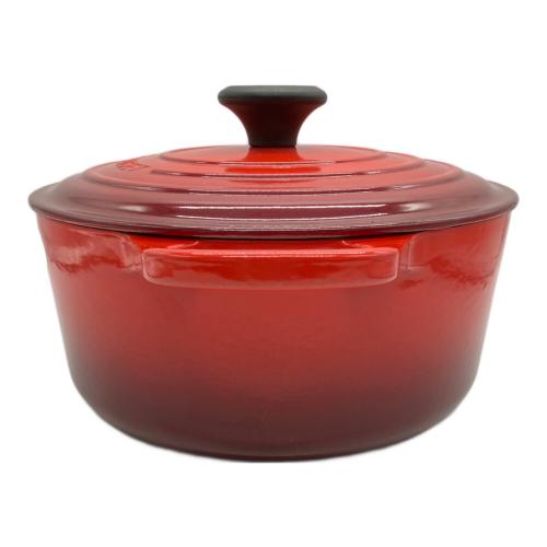 LE CREUSET (ルクルーゼ) ホーロー鍋 SIZE 24CM レッド ココット・ロンド