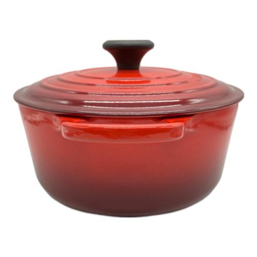 LE CREUSET (ルクルーゼ) ホーロー鍋 SIZE 24CM レッド ココット・ロンド