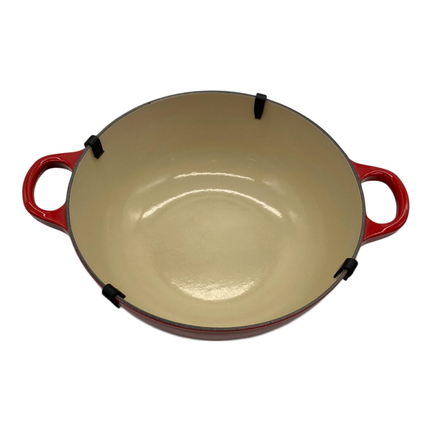 LE CREUSET (ルクルーゼ) 両手鍋 24cm レッド マルミット｜トレファク