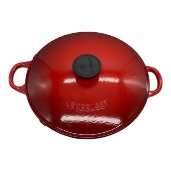 LE CREUSET (ルクルーゼ) 両手鍋 24cm レッド マルミット