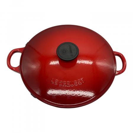 LE CREUSET (ルクルーゼ) 両手鍋 24cm レッド マルミット｜トレファク