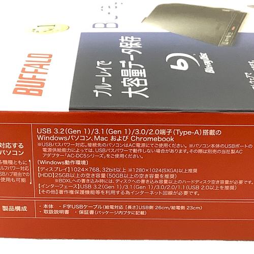 BUFFALO (バッファロー) ポータブルBlu-rayドライブ BRXL-PTV6U3-BKB