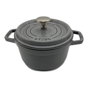 Staub (ストウブ) 両手鍋 16cm グレー ピコ・ココットラウンド