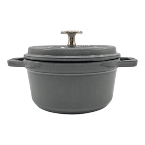 Staub (ストウブ) 両手鍋 16cm グレー ピコ・ココットラウンド