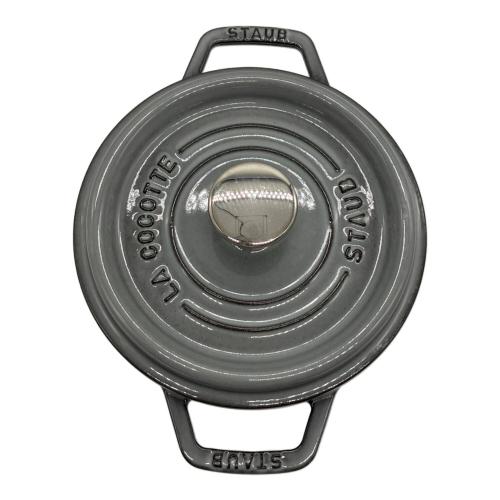 Staub (ストウブ) 両手鍋 16cm グレー ピコ・ココットラウンド