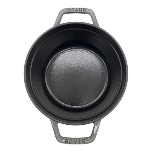 Staub (ストウブ) 両手鍋 16cm グレー ピコ・ココットラウンド