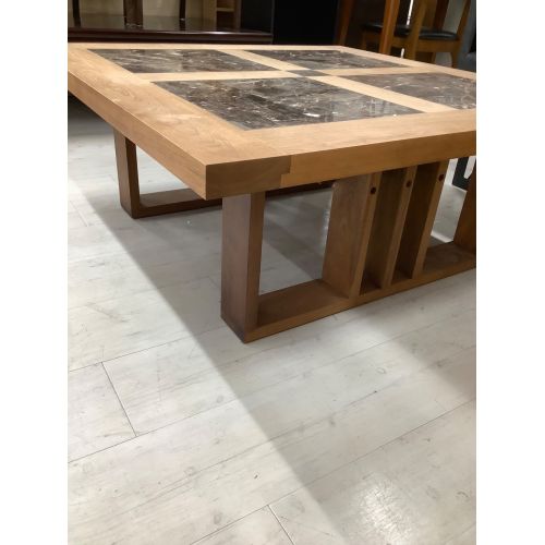 天然大理石テーブル ブラウン 16 オイル塗装ウォールナット
