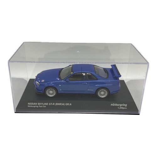 模型 1/43 ニッサン スカイライン GT-R BNR34 ニュルブルクリンク テストカー(ブルーメタリック)