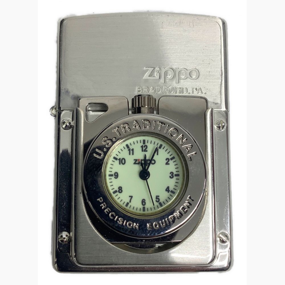 ZIPPO (ジッポ) オイルライター 時計付【1998年10月製造】※時計電池