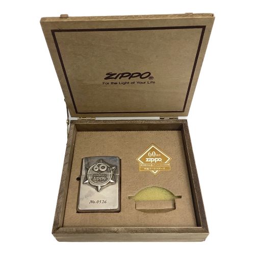 ZIPPO (ジッポ) オイルライター 60th No.0526【1991年10月製造】キズ・変色有