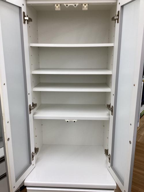 食器棚 ホワイト 59 2枚扉 ハーツ食器棚