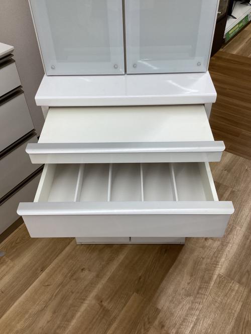 食器棚 ホワイト 59 2枚扉 ハーツ食器棚