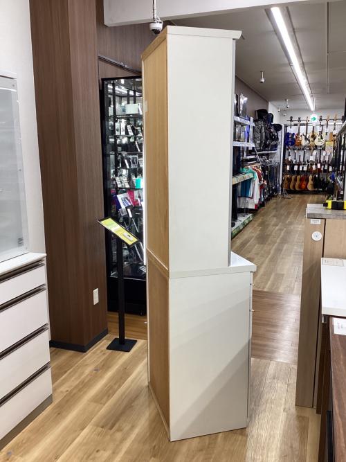 食器棚 ホワイト 59 2枚扉 ハーツ食器棚