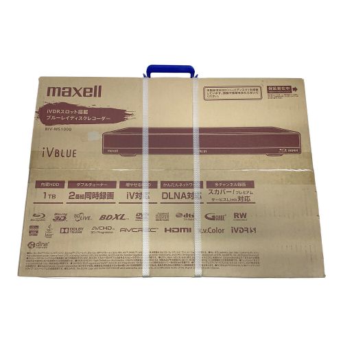 MAXELL (マクセル) Blu-rayレコーダー iVDRスロット搭載 BIV-WS1000 2015年製 1TB 50440368B-BIV-WS1000