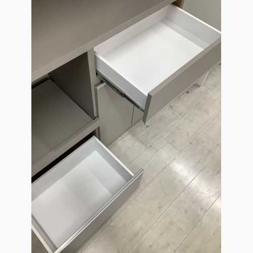 手作り家具工房日本の匠 レンジボード グレー 264 3枚扉