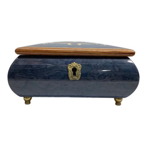 アクセサリーケース オルゴール付 イタリア製 イタリア製 ブルー