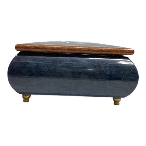 アクセサリーケース オルゴール付 イタリア製 イタリア製 ブルー