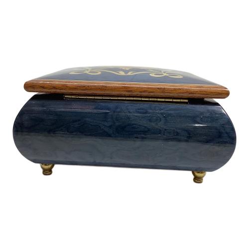 アクセサリーケース オルゴール付 イタリア製 イタリア製 ブルー