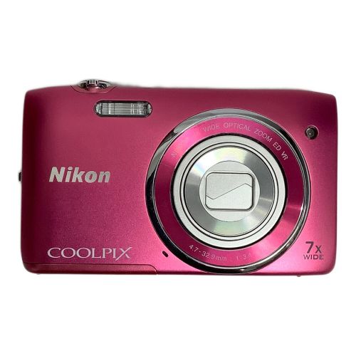 Nikon (ニコン) コンパクトデジタルカメラ S3500 2048万画素(総画素) 1/2.3型CCD 通常：ISO80～1600 1.1コマ/秒 1～1/2000 秒 -