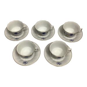 ROYAL COPENHAGEN (ロイヤル・コペンハーゲン) カップ&ソーサー 絹谷幸二 日月天祥富嶽 青富士 5Pセット