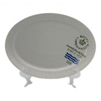 ROYAL COPENHAGEN (ロイヤル・コペンハーゲン) 楕円プレート ヨゴレ有 フルーテッド・シグネチャー
