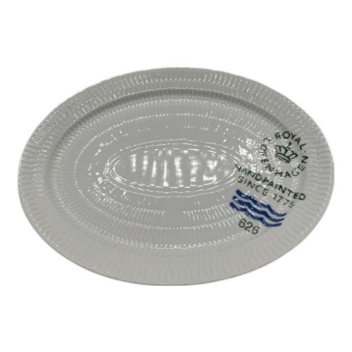 ROYAL COPENHAGEN (ロイヤル・コペンハーゲン) 楕円プレート ヨゴレ有 フルーテッド・シグネチャー