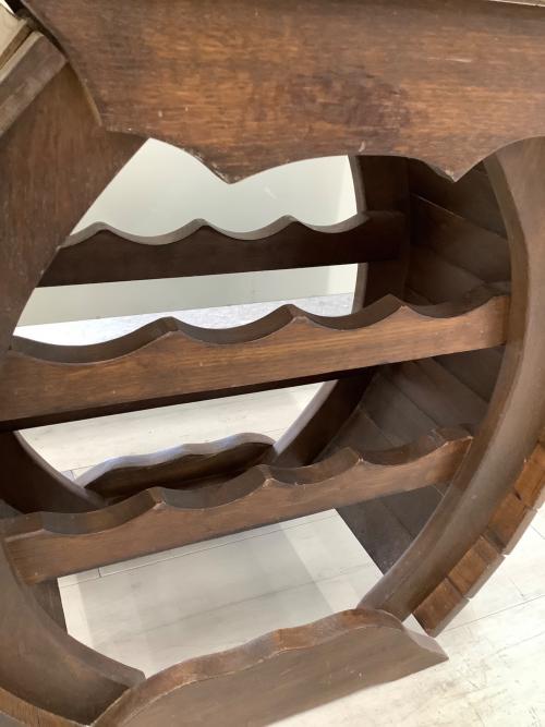 樽型ワインラック ダークブラウン アンティーク調