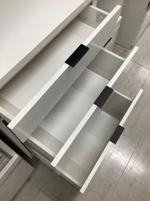 ニトリ レンジボード ホワイト 279 3枚扉 3段引き出し エトナ